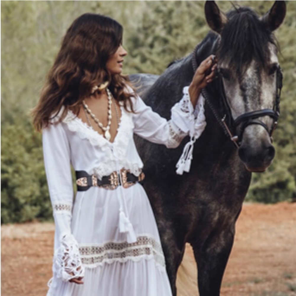 Double buckle boho belt